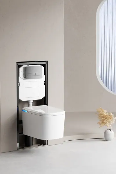 Contemporary bathroom with a Keliss smart toilet